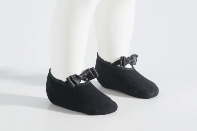 Socks Sous Bas με Λαστιχο + Φιογκάκι Μαύρο