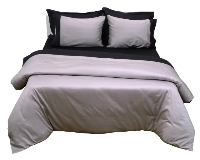 Πάπλωμα 220Χ240 Υπέρδιπλο 2 Όψεων Luxury Bicolour Anna Riska Grey-Black