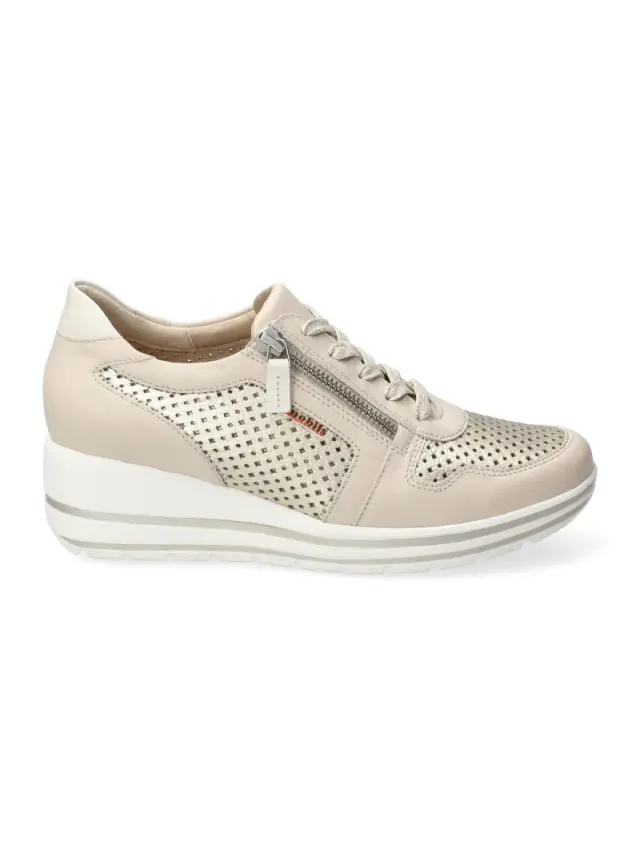 Mephisto Sneakers Γυναικείο δέρμα Μπεζ MEP/ABBY PERF FOG 3