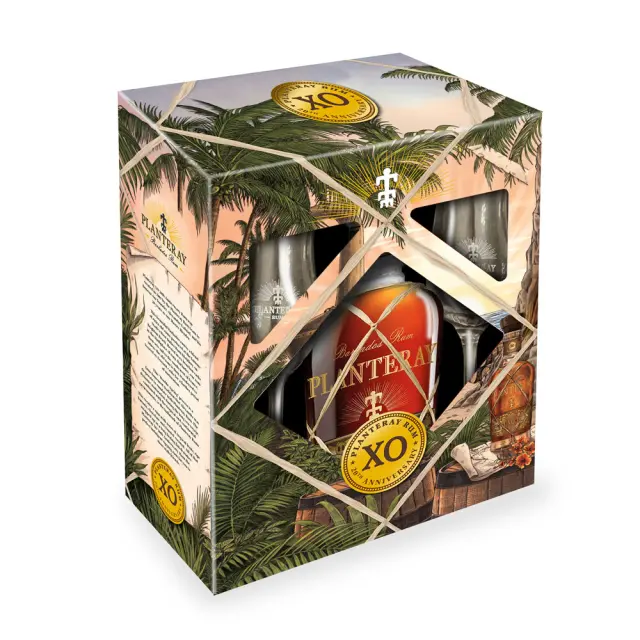 PLANTERAY XO 20TH ANNIVERSARY RUM 700ml GIFT PACK 2