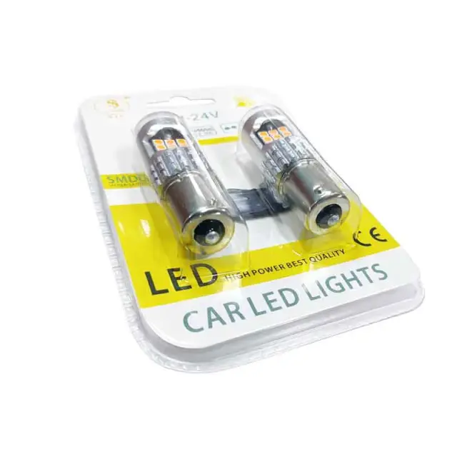 EJC Λάμπες LED Αυτοκινήτου 3030 24LED Κίτρινος Φωτισμός - Car LED Lights 3030 24LED Yellow Light 0163134 3
