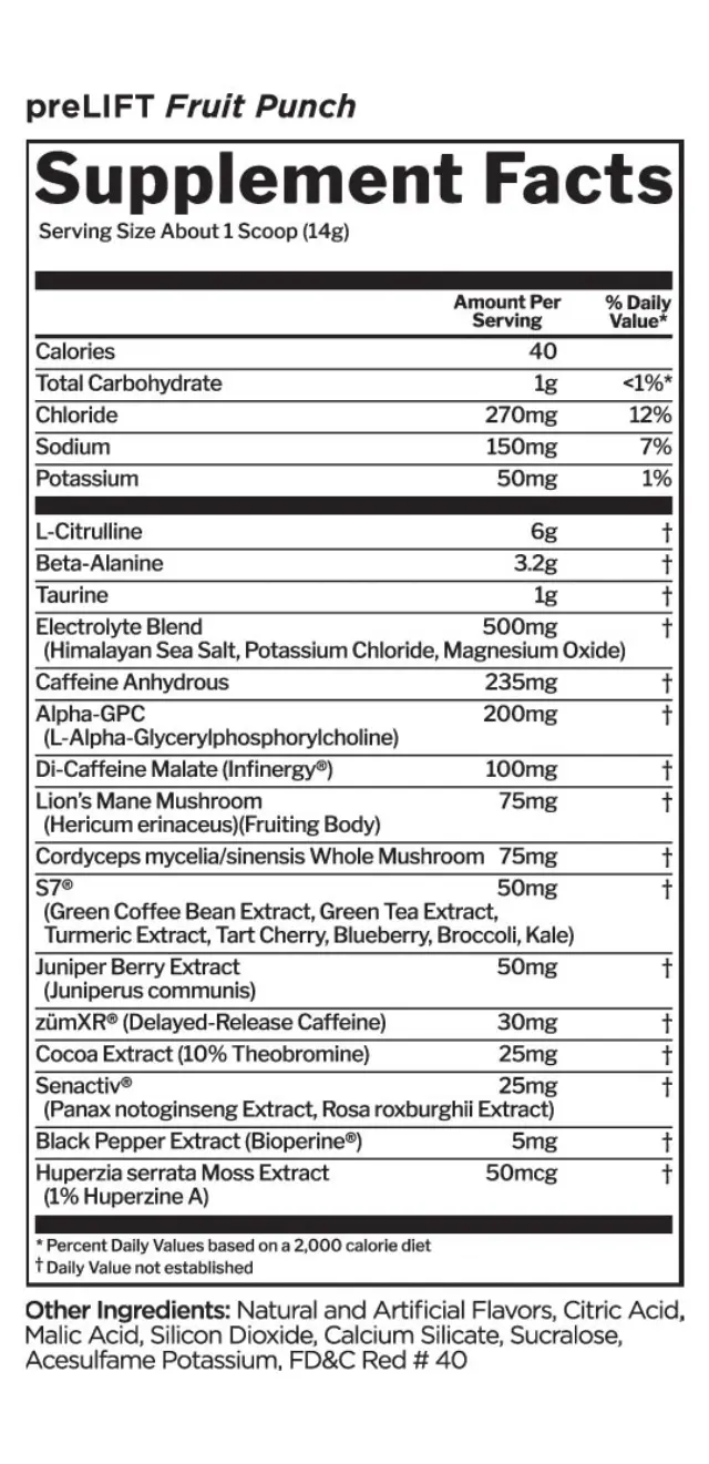 Rule1 Prelift Fruit Punch, 420 g 2