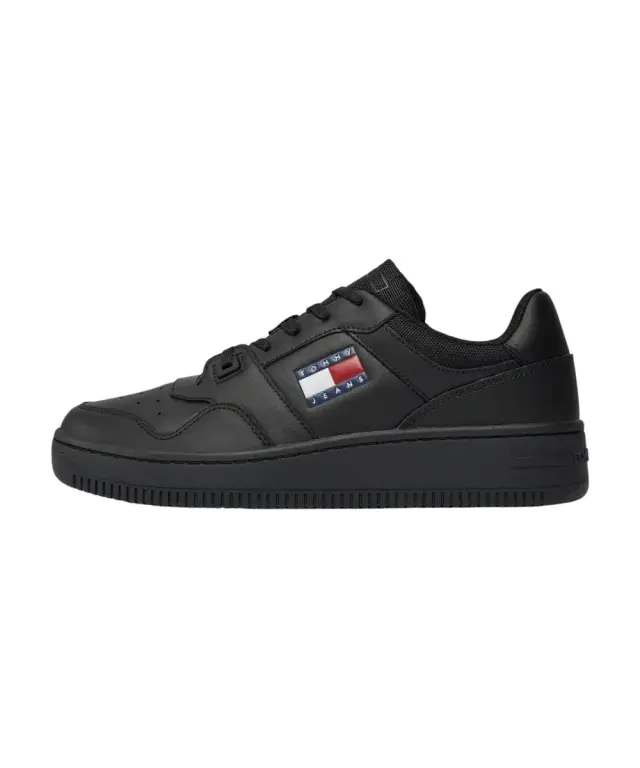 Tommy Hilfiger - Ανδρικά Δερμάτινα Sneakers Tjm Retro Basket Ess EM0EM01395-BDS Μαύρο 2