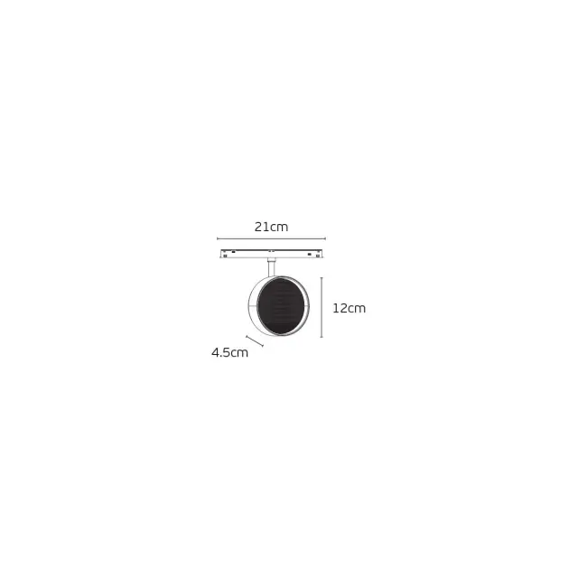 Eiva Led φωτιστικό για Led μαγνητική ράγα λεπτή 48V DALI 3000K 9W ø12cm μαύρο+titanium bronze Μαύρο 3