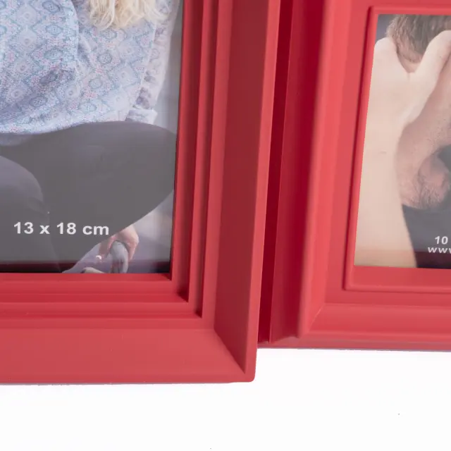 πολυκορνιζα πλαστική για 2 φωτογραφίες 10x15 +13x18 , love κόκκινη , αγίου Βαλεντίνου (caracas) 3
