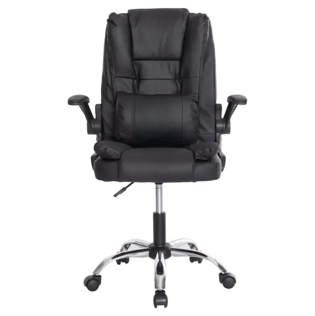 ΚΑΡΕΚΛΑ ΓΡΑΦΕΙΟΥ FB91201 ΜΑΥΡO PVC-ΜΑΥΡΟ NYLON-ΒΑΣΗ ΧΡΩΜΙΟΥ 66x61x105Υεκ. 3