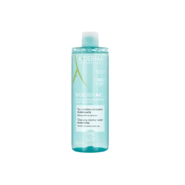 A-Derma Biology AC Cleansing Micellar Water Μικυλλιακό Νερό Καθαρισμού για Λιπαρές Επιδερμίδες, 400ml