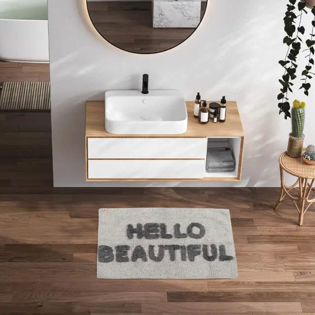 Πατάκι Μπάνιου 50Χ80 Cotton Das Home 0673 Γκρι 3