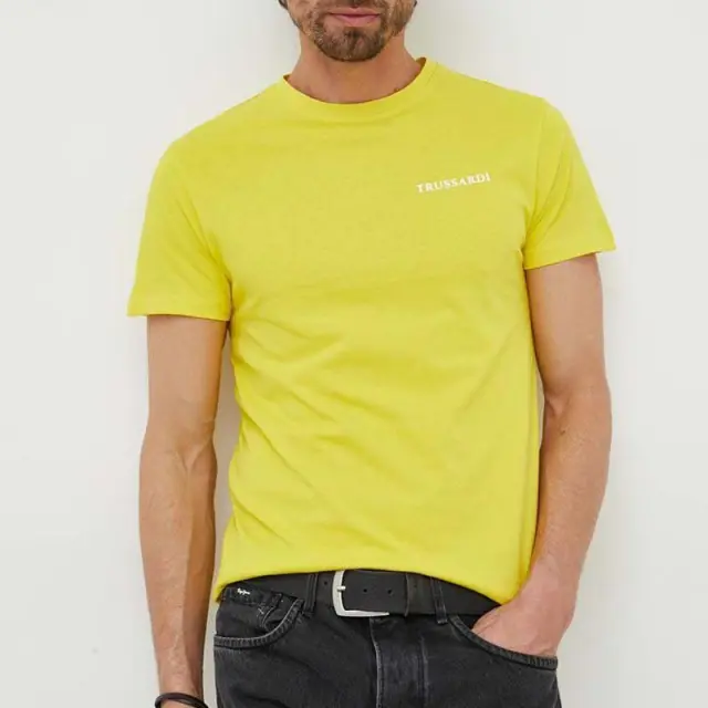 Trussardi Jeans - Ανδρικό T-Shirt TRU1MTS02-CANARY Κίτρινο - 2XL