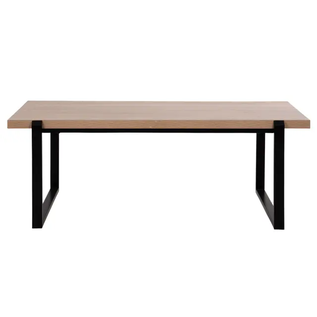 ΤΡΑΠΕΖΙ ΣΑΛΟΝΙΟΥ FB99585.03 MDF SONOMA-ΜΑΥΡΗ ΜΕΤΑΛΛΙΚΗ ΒΑΣΗ 120x60X46Yεκ. 3