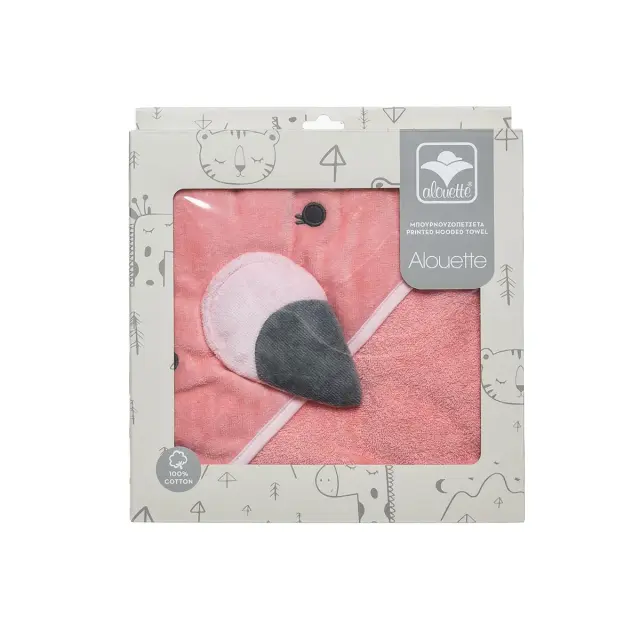 Μπουρνουζοπετσέτα 100% cotton φλαμίνγκο 3