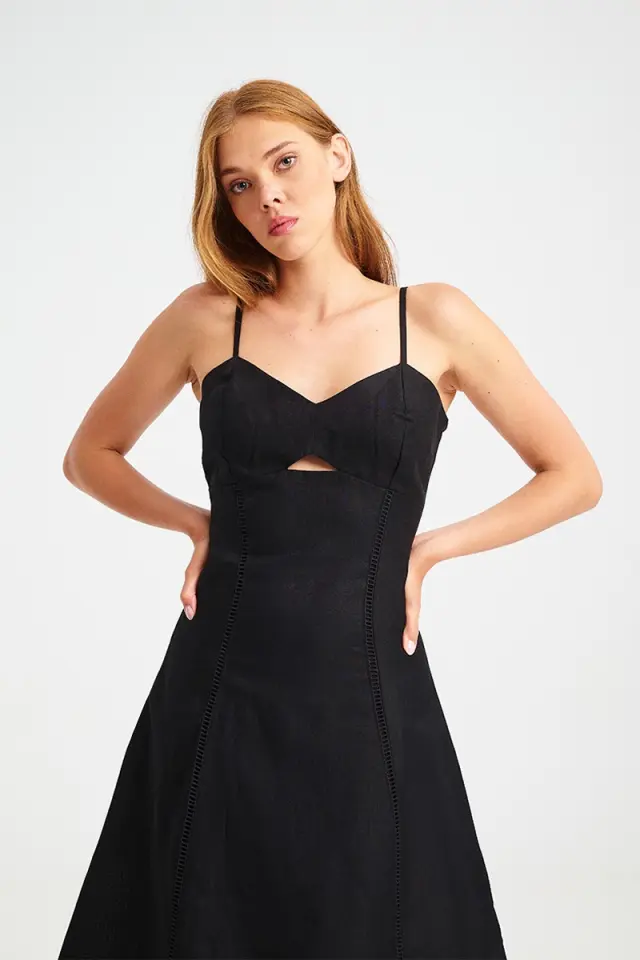 Midi Φόρεμα με Καρδιά Λαιμόκοψη VENTRI DRESS - XS 3