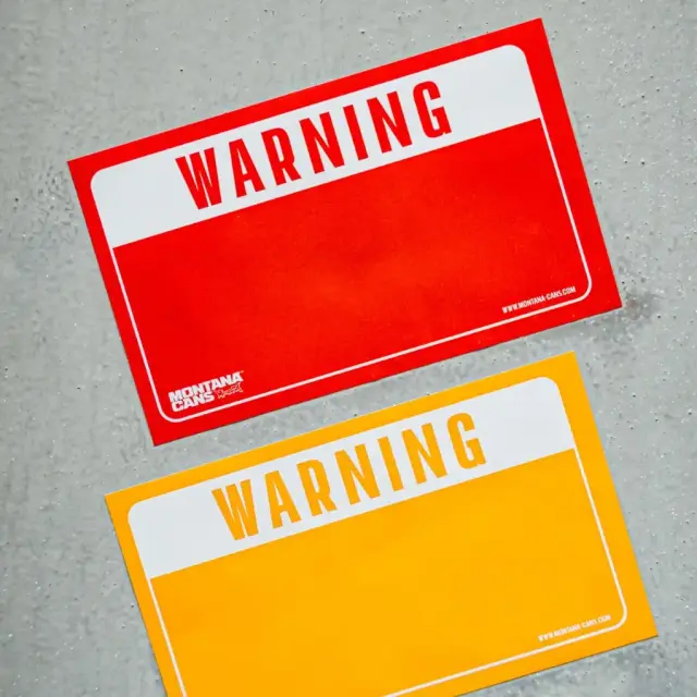 MONTANA Warning Sticker 2