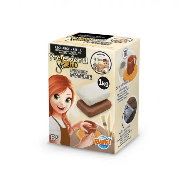 Buki France Πηλός Ανταλλακτικό 1kg για Professional Studio Μαθαίνω Κεραμική με Πηλό 8+ ετών - 5431