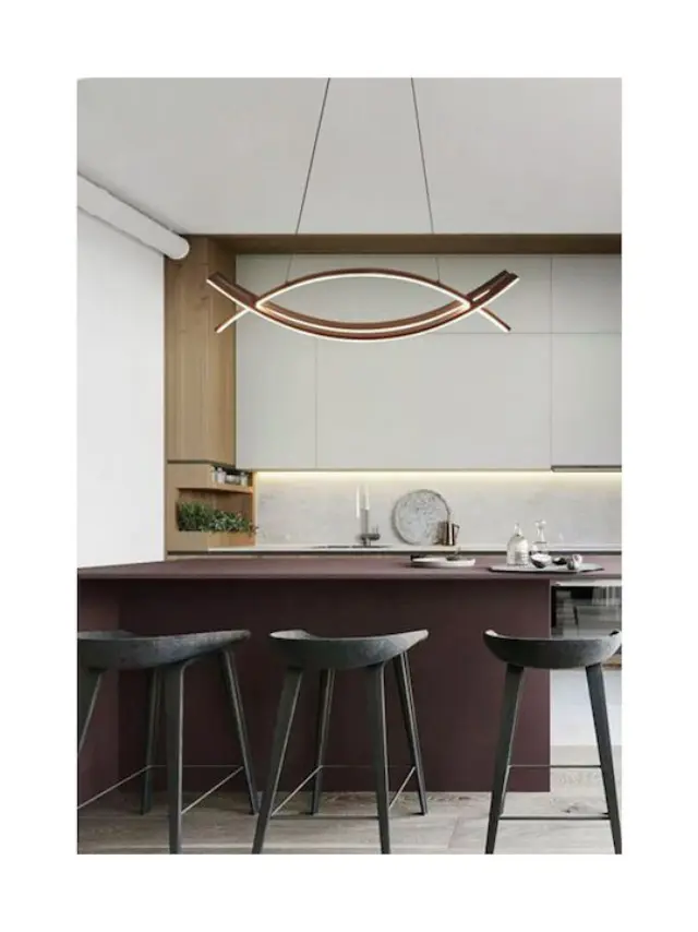 Μοντέρνο Φωτιστικό οροφής LED 42W 3360Lm Universo LP-27NC Μαύρο