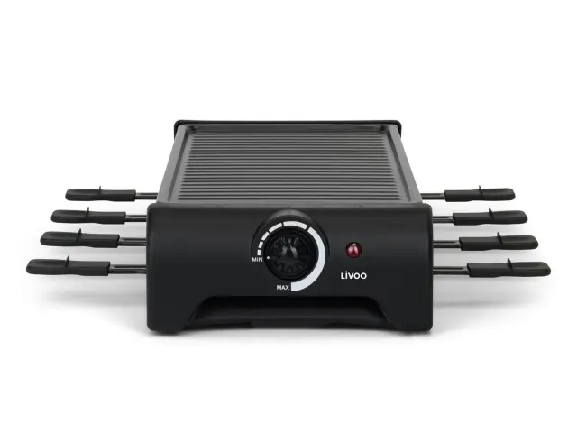 Γκριλιέρα Raclette Livoo DOC312 για 8 άτομα, με ισχύ 1300W, ρυθμιζόμενο θερμοστάτη και επιφάνεια ψησίματος 42x23cm DOC312 2