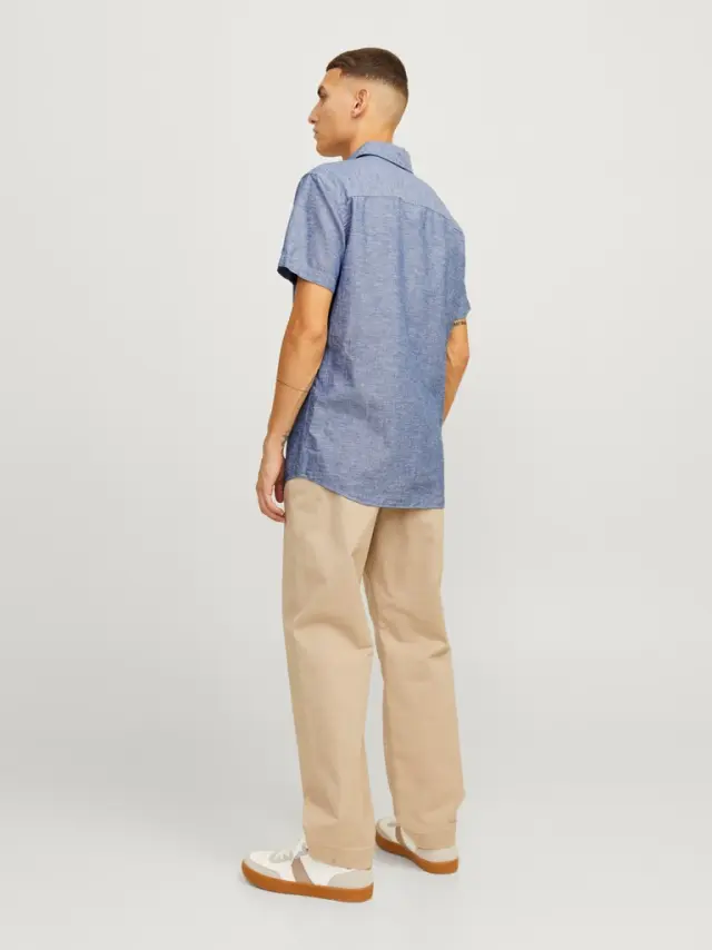 JJELINEN BLEND SHIRT SS SN faded denim - S 3