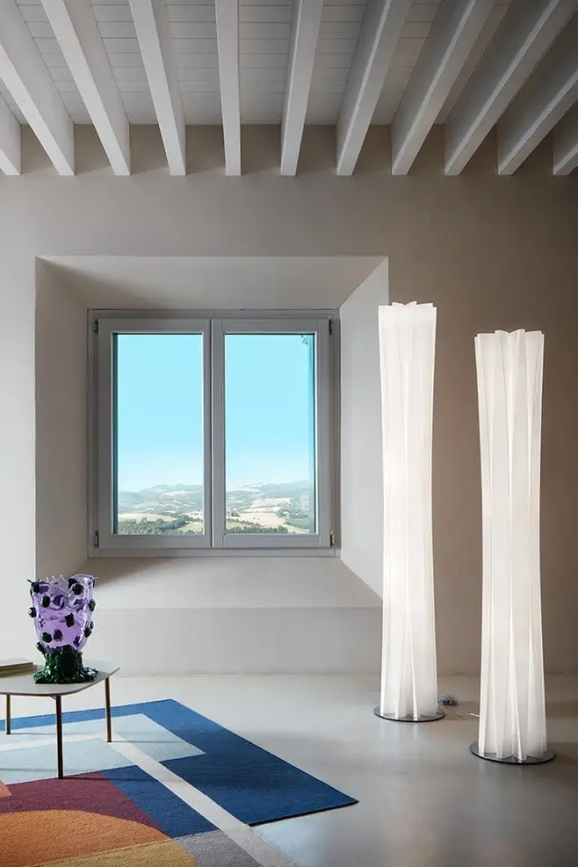 Φωτιστικό Δαπέδου Bach XL Λευκό Opalflex με Dimmer Άσπρο 3