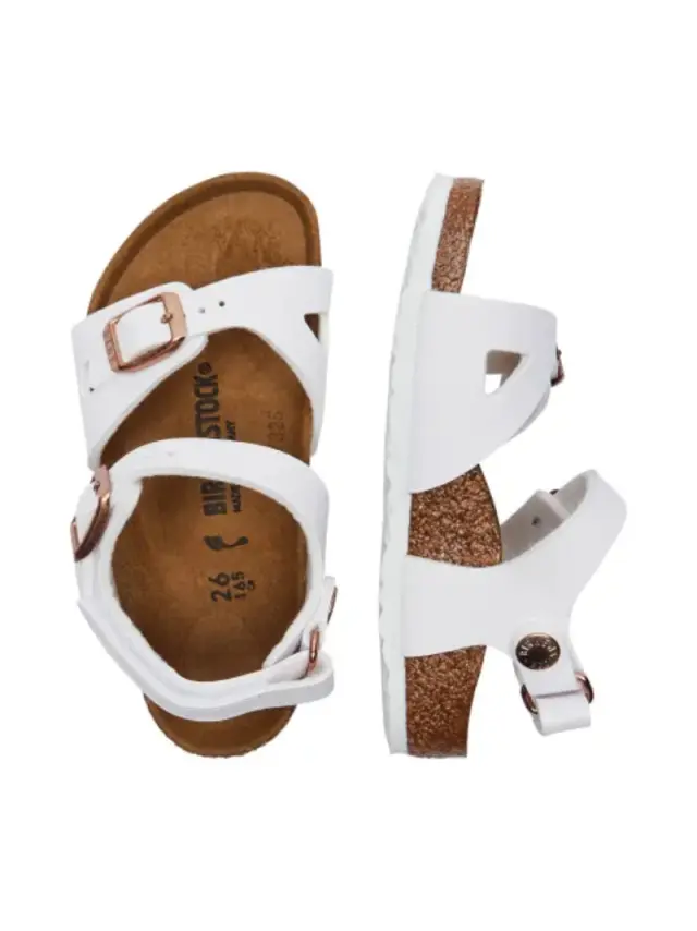 Birkenstock Πέδιλα Παιδικό Birko-Flor(ανθεκτικό υλικό της Birkenstock-επιτρέπει την επαφή με το νερό) Άσπρο BIR/RIO KIDS 1029454 WHITE 3
