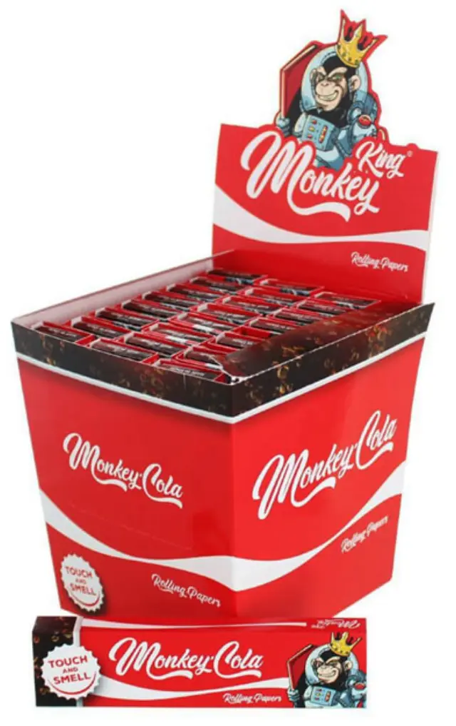 Monkey King Χαρτάκια Red Cola - King Size Slim με Τζιβάνα 32φ. 3
