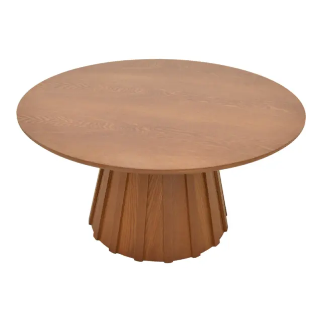 Τραπέζι σαλονιού Franzel pakoworld mdf καρυδί Φ80x40εκ 3