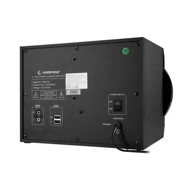 Rampage PC Speakers RMS-G8 25W Black (RMS-G8) 2