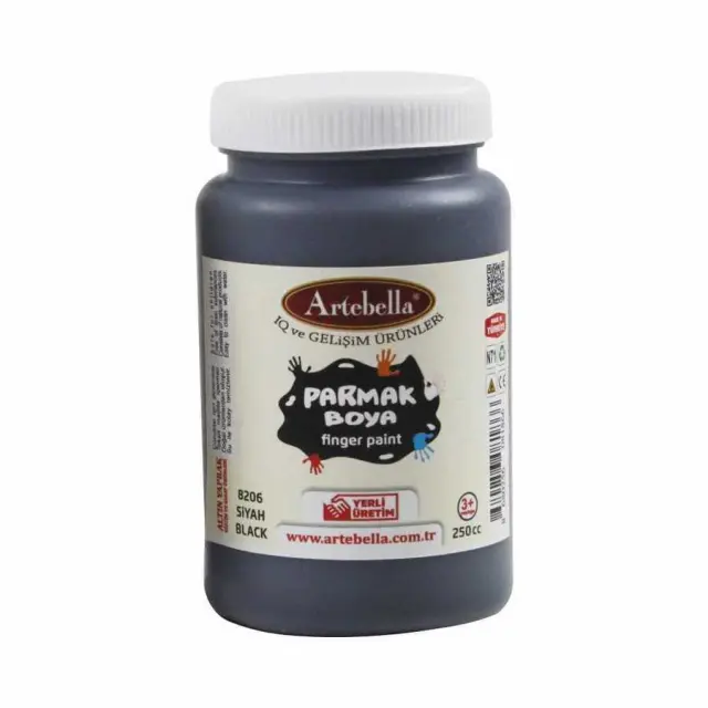 Artebella Δακτυλομπογιά - 8206 Black - 250ml