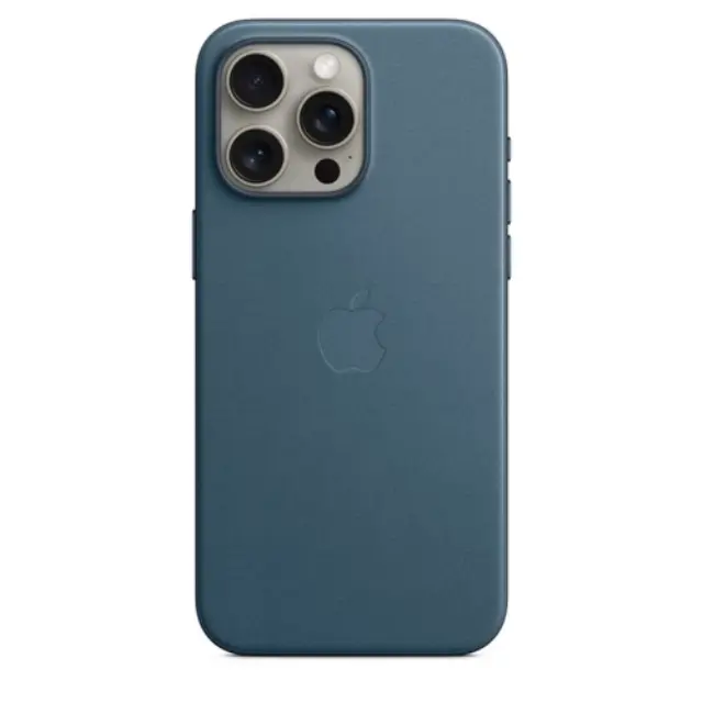 Apple FineWoven Case For iPhone 15 Pro Max With MagSafe Pacific Blue