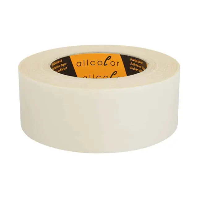 ALLCOLOR GAFFER-TAPE Cloth Carpet-Tape, Plasticiser resistant, Double sided adhesive - Gaffer 50mm x 25m transparent (215-50)