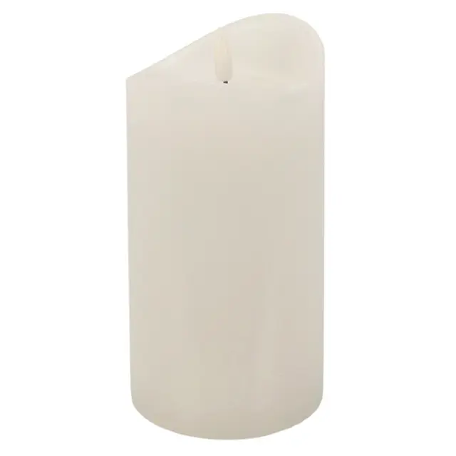Κερί led με timer λευκό 9x15cm Zaros 26473 CA429