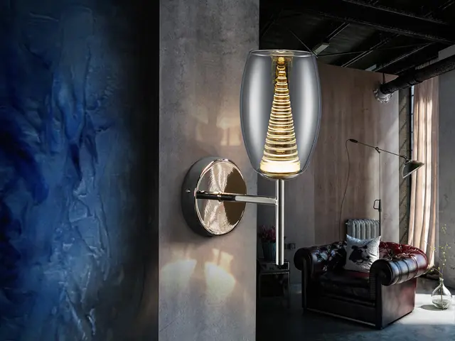 NEBULA WALL LAMP 1L LED CHROME φωτιστικό απλίκα Χρώμιο