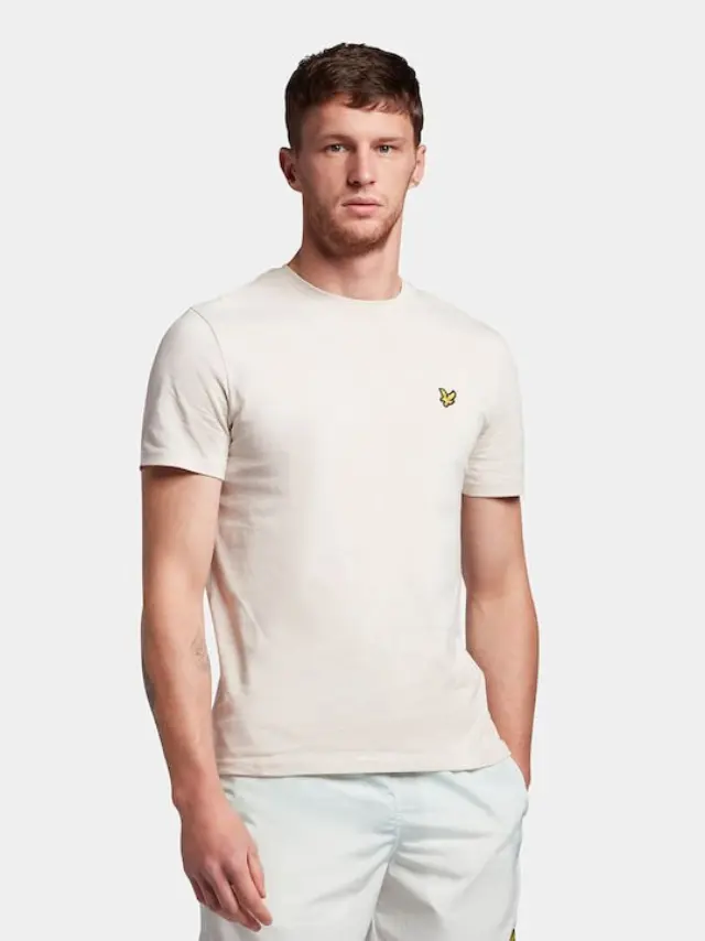 LYLE + SCOTT INSET COLLAR T-SHIRT ΑΝΔΡΙΚΗ ΜΠΛΟΥΖΑ GREY