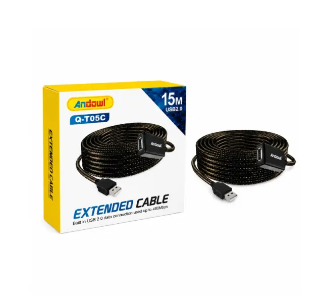 Andowl Καλώδιο Επέκτασης USB 2.0 15 Μέτρων Q-T05C - USB 2.0 Extension Cable 15M 0751232