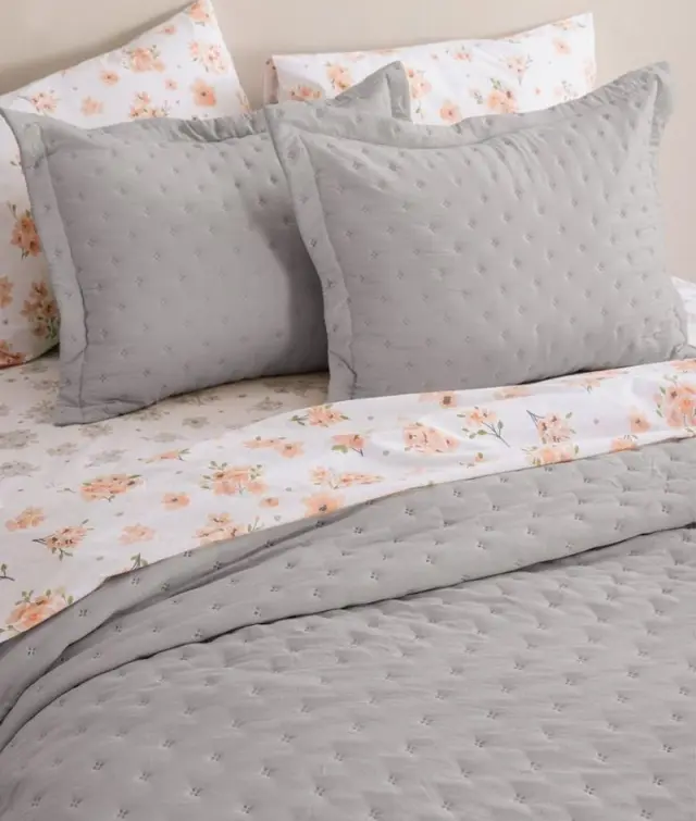 Σετ Κουβερλί 260x240 King Size Palamaiki Nico 2 100% Microfiber- Grey 2