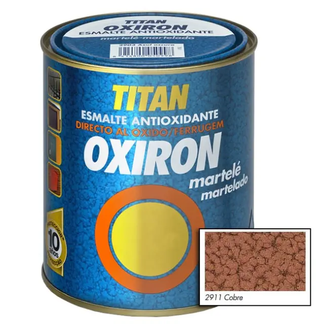 Χρώμα Αντισκωριακό Σφυρηλατό TITAN OXIRON MARTELE COBRE 750ml