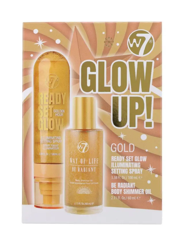Glow Up! Face & Body Gift Set – Gold W7