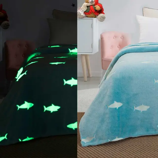 Κουβέρτα Fleece Φωσφοριζέ Palamaiki Luminous Fin - 160 x 220