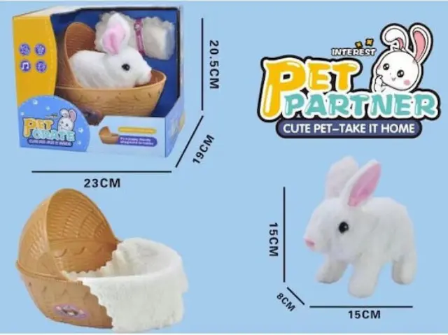 Martin Toys Λαγουδάκι Μπαταρίας με Κίνηση + Ήχους Pet Partner (1697)