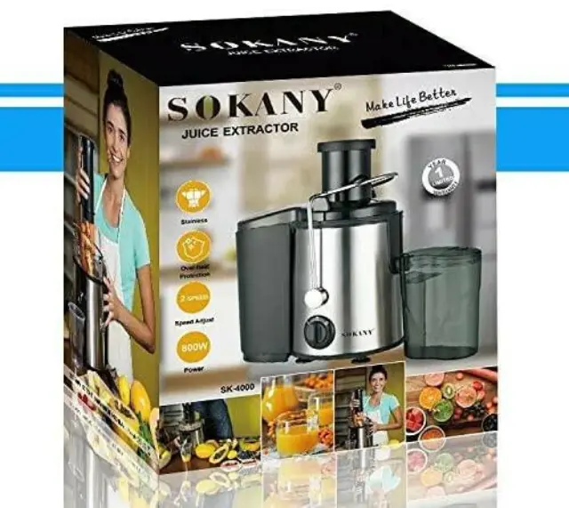 Sokany Αποχυμωτής Inox 800W Ασημί SK-4000 3