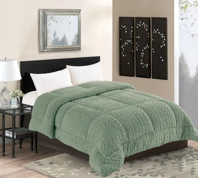 Κουβερτοπάπλωμα Υπέρδιπλο 220x240 Braid Πράσινο Silk Fashion