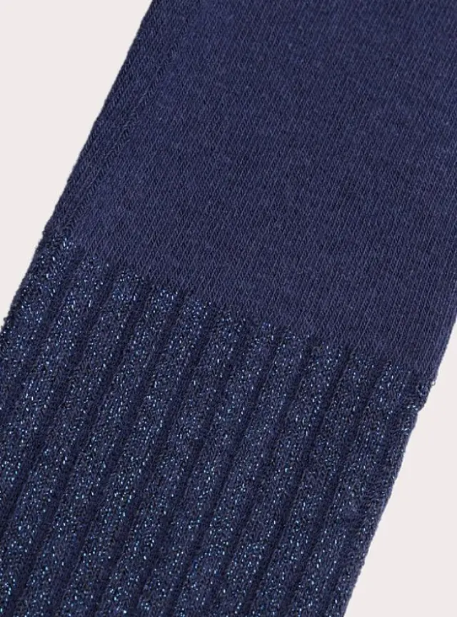 Παιδικό Καλσόν για Κορίτσια Navy Ribbed ΜΠΛΕ 2