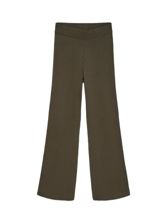 Vero Moda γυναικείο πλεκτό παντελόνι ριμπ VMGOLD 10345717-3