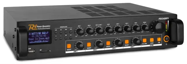 POWER DYNAMICS PDV240MP3 ΕΝΙΣΧΥΤΗΣ 4-ΖΩΝΩΝ