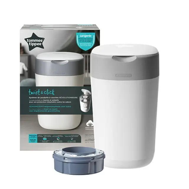 Tommee Tippee Twist & Click Κάδος Απόρριψης Πάνας σε Λευκό του Βαμβακιού 1τμχ