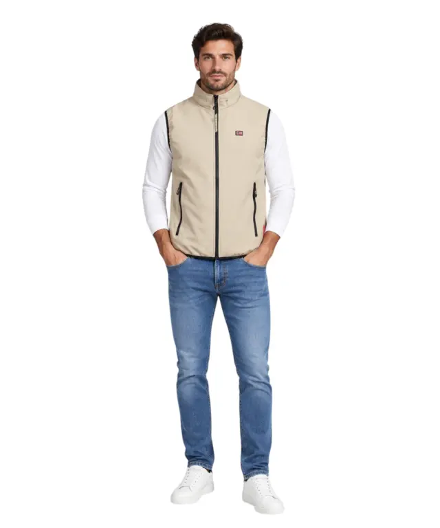 Norway Nautical School - Ανδρικό Αμάνικο Μπουφάν 849140-KHAKI Μπεζ