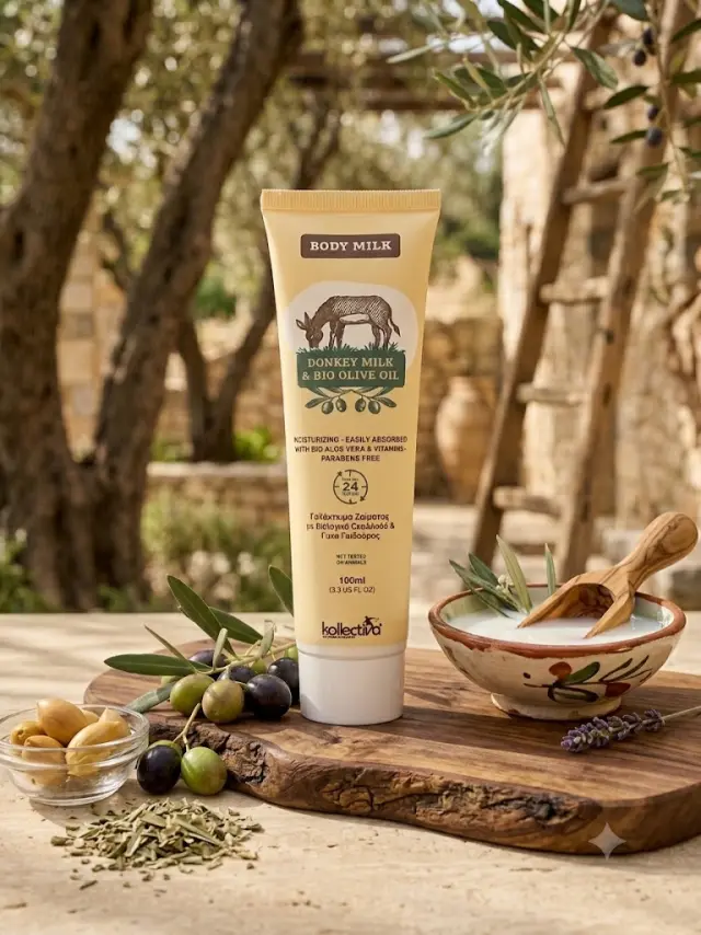Γαλάκτωμα Σώματος με Γάλα Γαϊδούρας & Βιολογικό Ελαιόλαδο 100ml