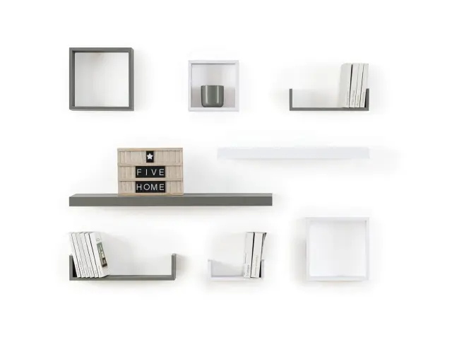 Ράφι τοίχου Fixy 5five με διαστάσεις 80x23.5x3.8cm - Σε μαύρη απόχρωση 138954A 3