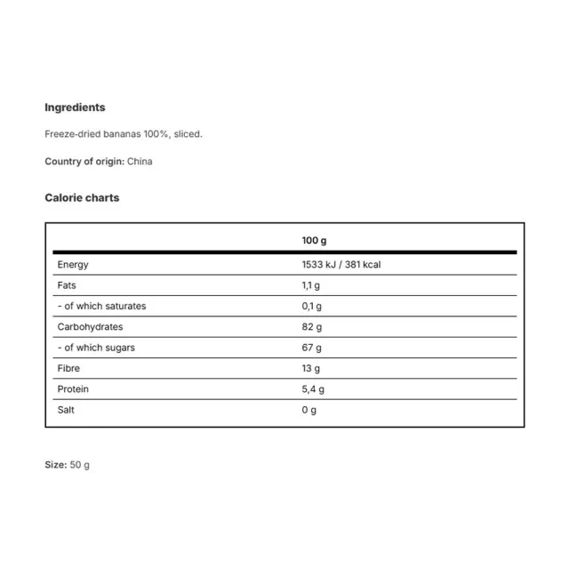 Vilgain Freeze-dried Bananas 2
