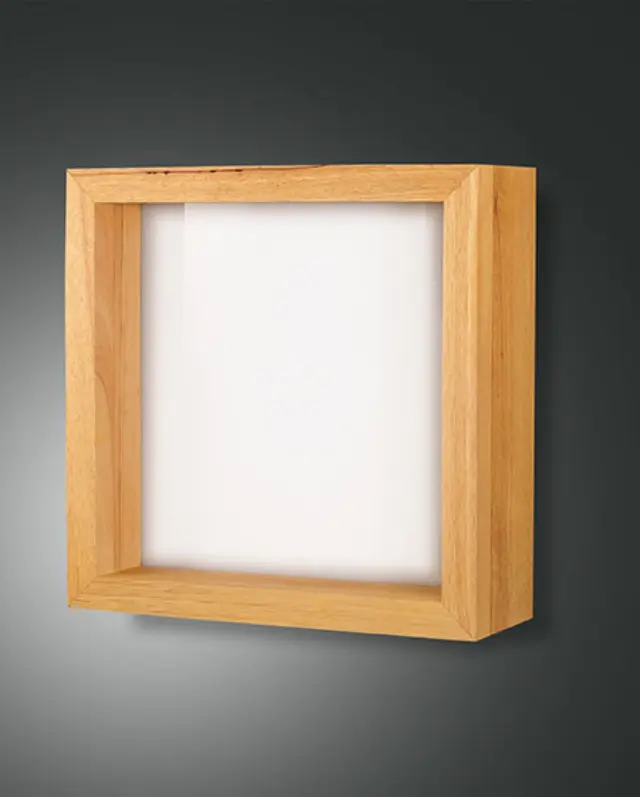 Window 3471-22 φωτιστικό τοίχου τετράγωνο Ξύλο 2