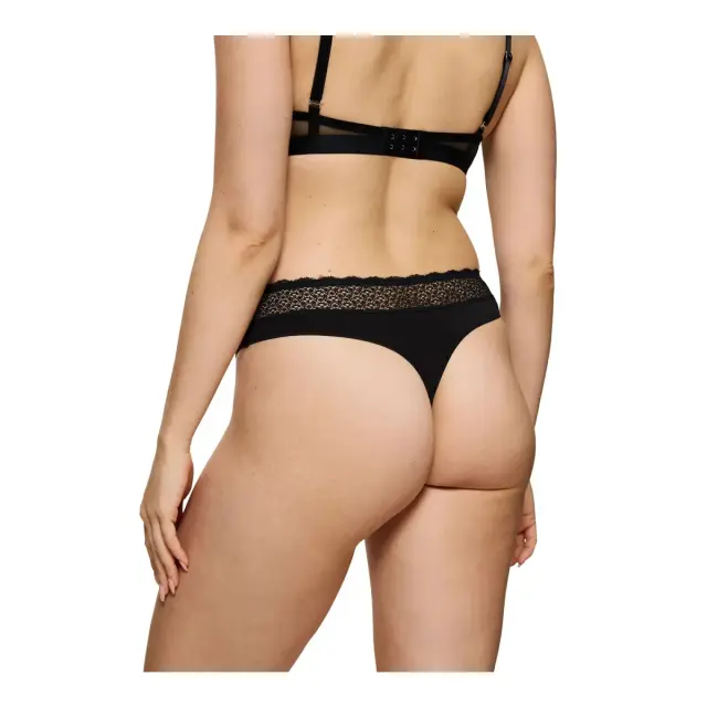Triumph Γυναικείο String Feel of Modal, Χρώμα Μαύρο 2